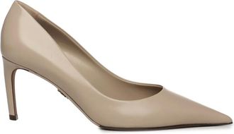 Dolce & Gabbana Pumps, female, Beige, Size: 8 1/2 US Beige Leather Heel Sandals