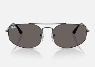 Ray-Ban EXPLORER 5 Dark Grey Irregular Unisex Sunglasses RB3845 002/B1 57