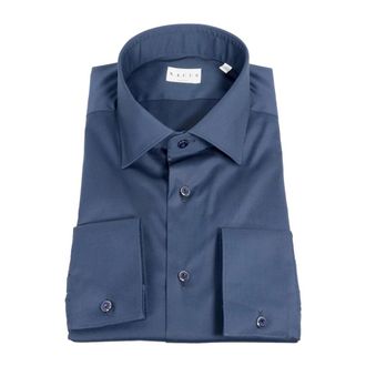 Xacus Formal Shirts, male, Blue, XL, Modern French Collar Shirt Blue