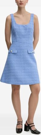 HUGO BOSS Abito midi in tweed - Blu