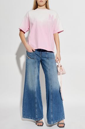 Moschino T-shirt With Logo, Womens, Pink