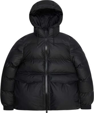 Rains Alta A-Line Puffer W Jacket - Heren - Winterjassen - Zwart - L - Leer - Jassen