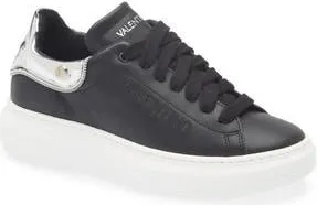 Mario Valentino Fresia Zip Sneaker in Black Silver at Nordstrom Rack, Size 9.5