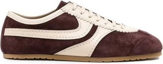 Dries Van Noten Scarpe da ginnastica con pannelli in pelle viola