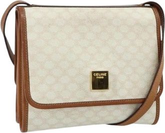 Celine Pre-owned Cross Body Bags, female, White, Size: ONE SIZE Pre-owned Vintage Shoulder Bag