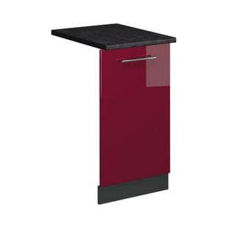 Vicco Panel Frontal Del Lavavajillas Fame-line, Rojo Burdeos Alto Brillo, 45 Cm, Et Antracita Vicco