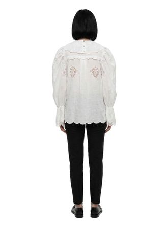 Dolce & Gabbana Womens White Cotton Blouse