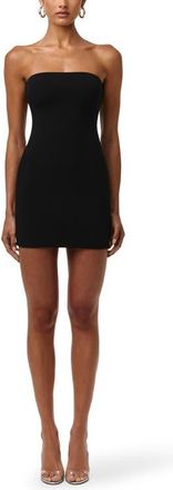 Naked Wardrobe Crepe Tube Minidress in Black at Nordstrom, Size X-Small