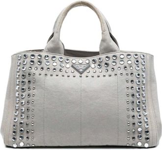 Prada Pre-owned Prada Canvas Canapa Bijoux Satchel KZHSDVGGD7MMTRQX