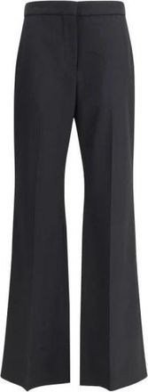 Givenchy Wollen Bootcut Broek met Zakken - Dames - Wijde Broeken - Zwart - 4XS - Wol - Broeken