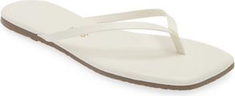 Tkees Lily Square Toe Flip Flop in Cream at Nordstrom, Size 10