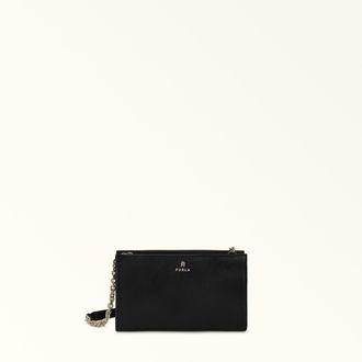 Furla Camelia Mini Bag Nero Black Textured Leather Woman