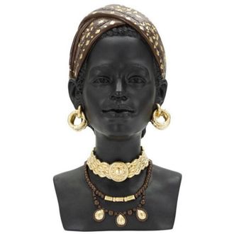 Dmora Dmora - Oggettistica Besano, Complemento darredo, Articolo decorativo, Accessorio darredo, Nero e Multicolore, 19x19 h30 cm