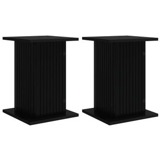 vidaXL Soporte De Plantas 2 Pcs Negro 30,5 X 30 X 43 Cm Vidaxl