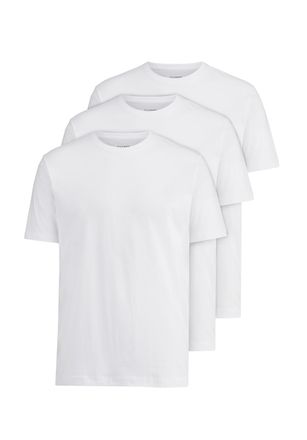 Olymp Mens T-Shirt Crew Neck Modern, Plain, Modern Fit, White 00, XL