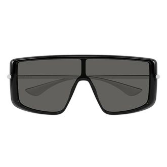 Alexander McQueen Sunglasses Am0524 S 001 Silver Black/Grey Unisex
