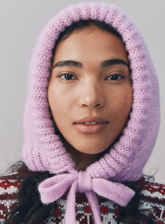 Simons Womens Alpaca-blend bonnet