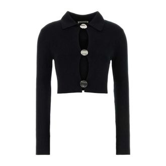 Jil Sander Cardigans, female, Black, Size: XS Wool Cardigan