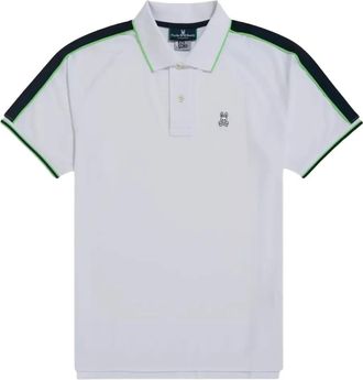 Psycho Bunny Polo Jayden con righe laterali - Bianco