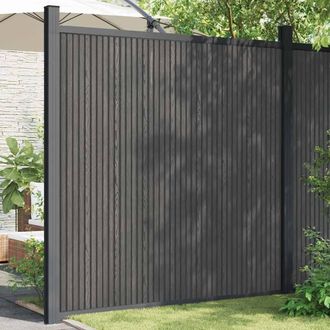 Berkfield Home Durable Fence Panel WPC Grey 180x186 cm