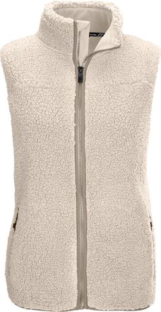 Killtec Killtec Womens Kow 7 Wmn VST Sherpa Fleece Vest with Stand-up Collar, White Sand, 10