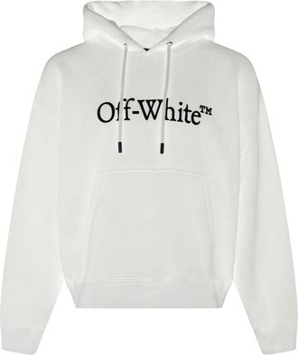 Off-white Relaxed-Fit Cotton Hoodie with Iconic Logo Print