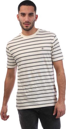 GANT Heren Heren Gestreept T-Shirt (Cr&egrave;me)