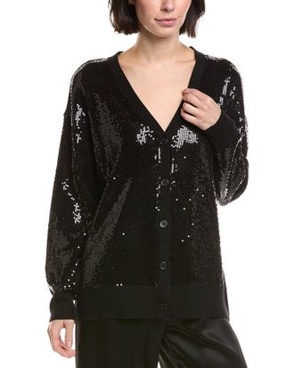 Vince Camuto Sequin Wool-Blend Cardigan