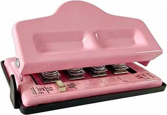 OEM Perforadora - Perforadora Ajustable Con Cuatro Agujeros - Para Perforar Papel - 14,387,8 Cm - Negra