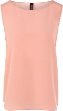 Marc Cain Seidentop met Spitze en Colourblocking - Dames - Tops zonder mouwen - Beige - S - Tops