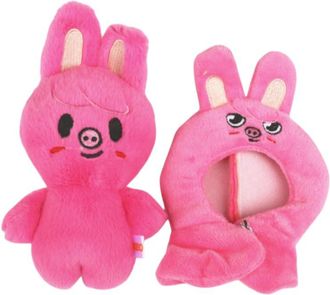 Generic Sk-zoo Plush Keychain STAY Keyring with Detachable Cloak 10 cm stray-kids Wolf Chan Jiniret Bbokari Key Chain Pendant (Dwaekki)