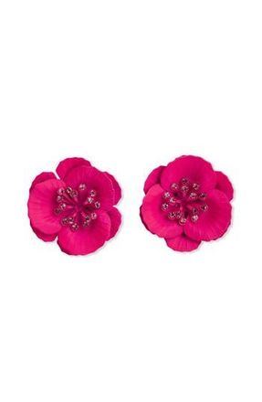 Saachi Crystal Flower Earrings in Pink at Nordstrom Rack