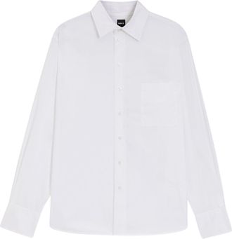 BOSS White Classic Pointed Collar Button-Up Shirt
