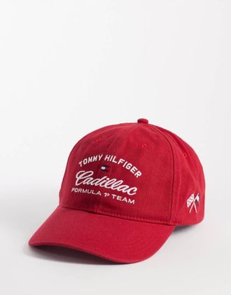 Tommy Hilfiger x Cadillac F1 - Cappellino stile college rosso