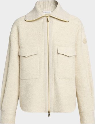Moncler Wool Knit Shirt Jacket