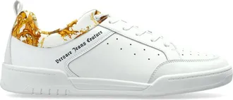 Versace Barocco Print Low-Top Sneakers With Gold Detailing