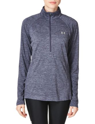 Under Armour Womens Tech Half Zip Top Tempered Steel S