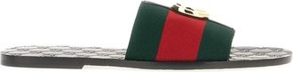 Gucci Schoenen, Heren, Veelkleurig, 45 EU, Leer, Riviera Slippers