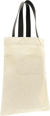 Jil Sander Womens Tote Beige Cotton Linen