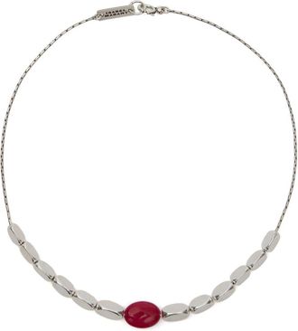 Isabel Marant Short necklace - women - Brass/Stone - One Size - Silver