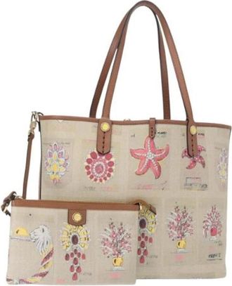 Bulgari Pre-owned Tote Bags, female, Beige, Size: ONE SIZE Pre-owned Vintage Canvas Tote Bag