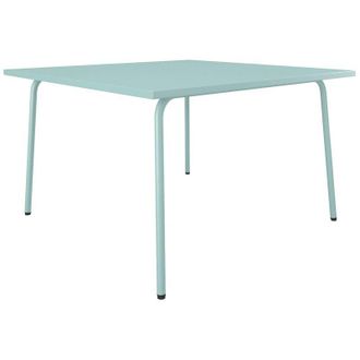 Vente-Unique Vente-unique - Tavolo da giardino quadrato L.120 cm in metallo - Verde mandorla - mirmande di mylia