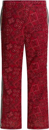 KAPITAL striped patterned trousers - Red