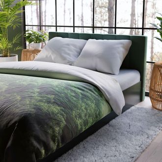 OEM Juego De Cama Forest 220x200 Cm - Algod&oacute;n Satinado, Estampado De Bosque, Naturaleza En Tu Dormitorio