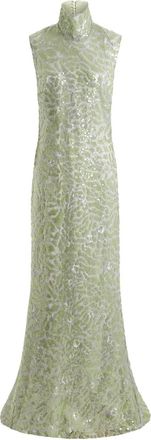 16Arlington Zegli lace sequinned gown - Green