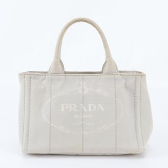 Prada Gray Canapa Handbag Tote Bag (Pre-Owned)