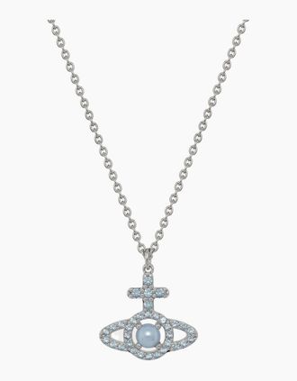 Vivienne Westwood Womens Olympia Pearl Pendant Blue - Size: OS
