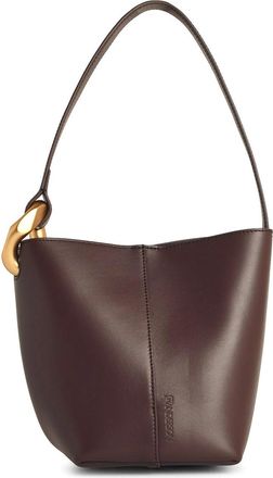 J.W.Anderson J. W. Anderson Corner Small Brown Leather Bucket Bag