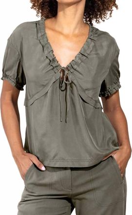 Go Silk Go Breeze Along Top In Fatigue