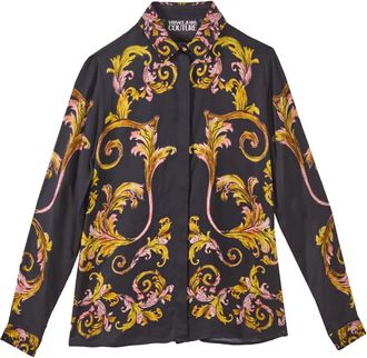 Versace Jeans Couture Barok Twill Overhemd Zwart - Dames - Overhemden - Veelkleurig - S - Overhemden